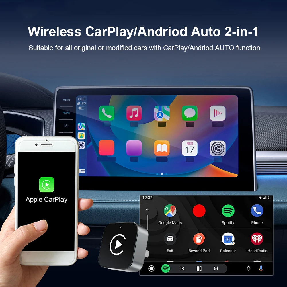 Wireless Royal | Wireless Apple CarPlay & Android Auto | USB-A & USB-C