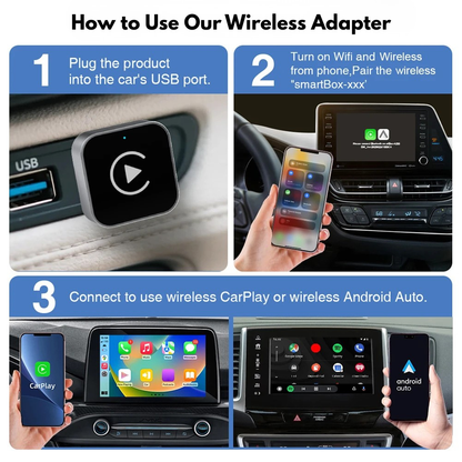 Wireless Royal | Wireless Apple CarPlay & Android Auto | USB-A & USB-C