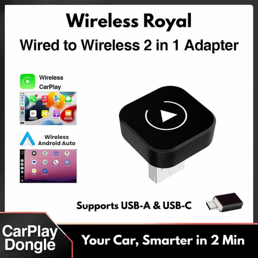 Wireless Royal | Wireless Apple CarPlay & Android Auto | USB-A & USB-C